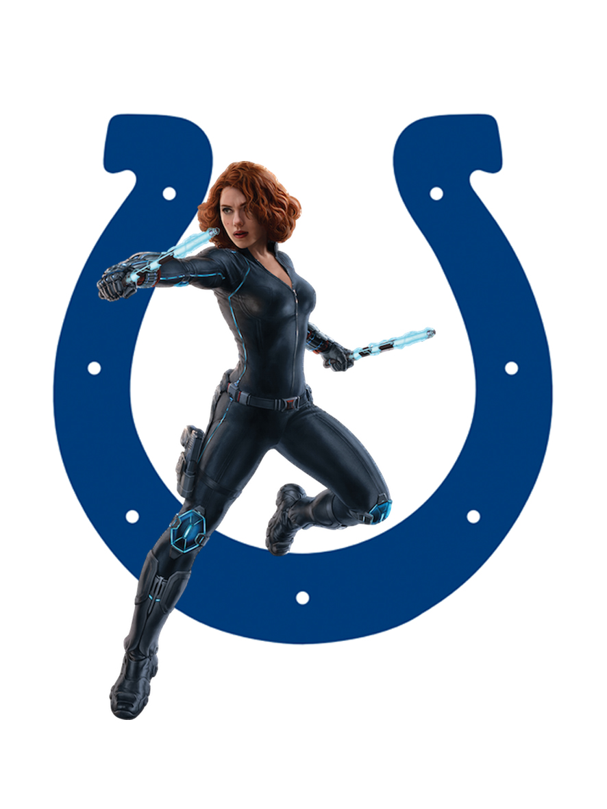 Indianapolis Colts Black Widow Logo vinyl decal